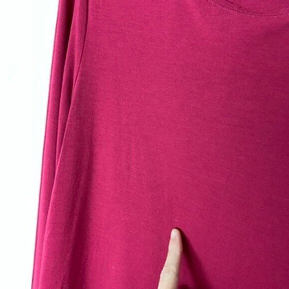 Eileen Fisher Long Sleeve Shirt Stretchy Jersey Knit Womens Large - Picture 3 of 8